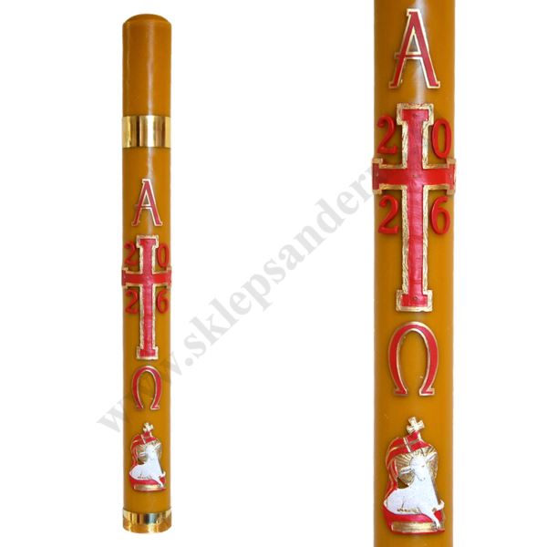 PASCHAŁ PARAFINOWO-WOSKOWY Z NADSTAWKĄ - wys. 100 cm - 50692