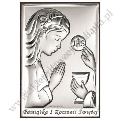 PAMIĄTKA I KOMUNII ŚWIĘTEJ - OBRAZEK SREBRNY - 6491/2XA