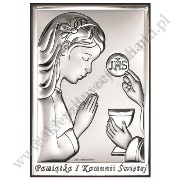 PAMIĄTKA I KOMUNII ŚWIĘTEJ - OBRAZEK SREBRNY - 6491/2XA