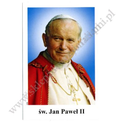 ŚW.JAN PAWEŁ II - obrazek 6.5 x 10 cm - paczka 100 szt. - 83529