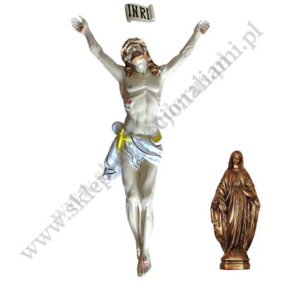 KORPUS CHRYSTUSA - przekątna 82 cm - PATYNA ZŁOTA - 78667