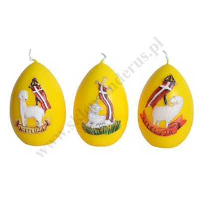 ŚWIECA WIELKANOCNA - wys. 9 cm - mix wzorów - 74770