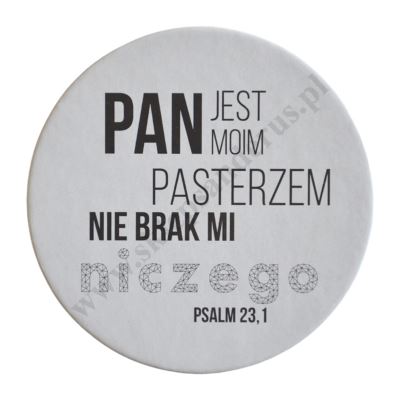 PAN JEST MOIM PASTERZEM - podstawka korkowa - 32581