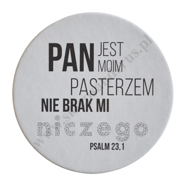 PAN JEST MOIM PASTERZEM - podstawka korkowa - 32581
