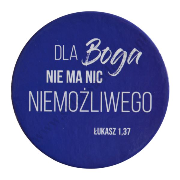 DLA BOGA NIE MA NIC NIEMOŻLIWEGO - podstawka korkowa - 22451