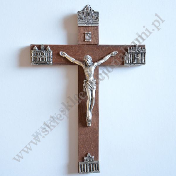 KRZYŻ DREWNIANY BAZYLIKI - wys.20 cm - 4878