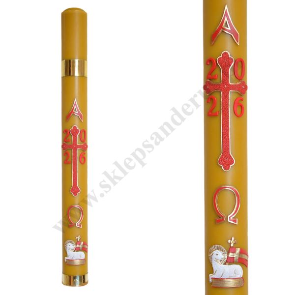 PASCHAŁ PARAFINOWO-WOSKOWY Z NADSTAWKĄ - wys. 100 cm - 50284