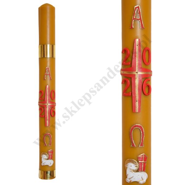 PASCHAŁ PARAFINOWO-WOSKOWY Z NADSTAWKĄ - wys. 80 cm - 64771