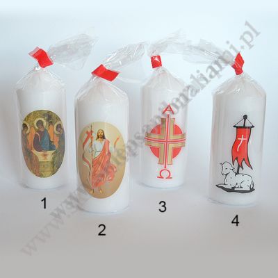 ŚWIECA WIELKANOCNA - MIX WZORÓW - wys.12 cm - 74055