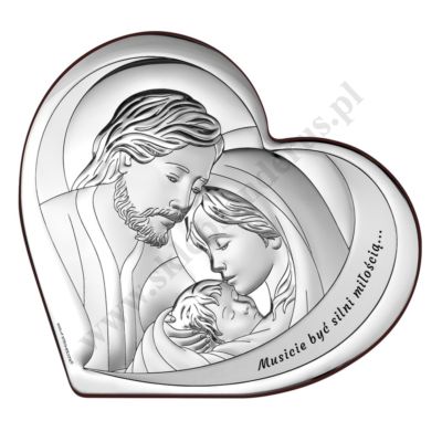 ŚWIĘTA RODZINA - OBRAZEK SREBRNY 20 x 18 cm - 6432SW/5