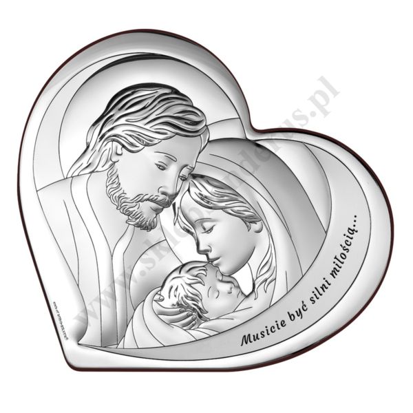 ŚWIĘTA RODZINA - OBRAZEK SREBRNY 20 x 18 cm - 6432SW/5