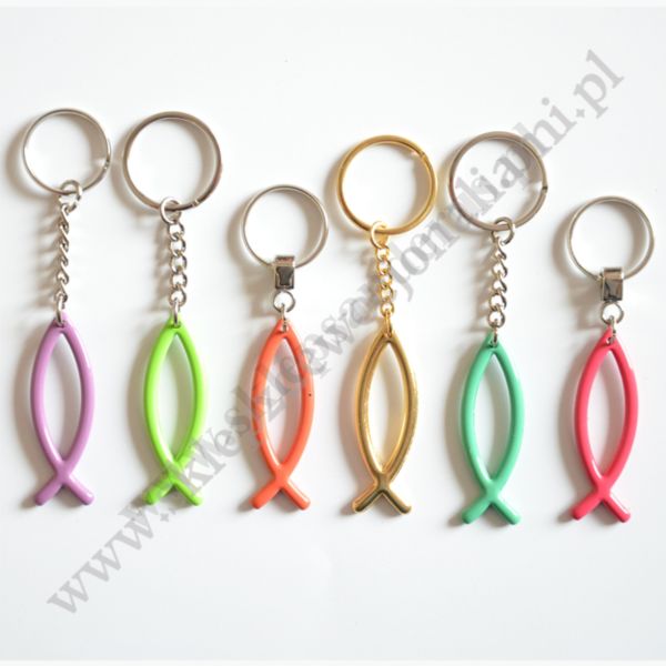 BRELOK RYBA - mix kolorów - 8875