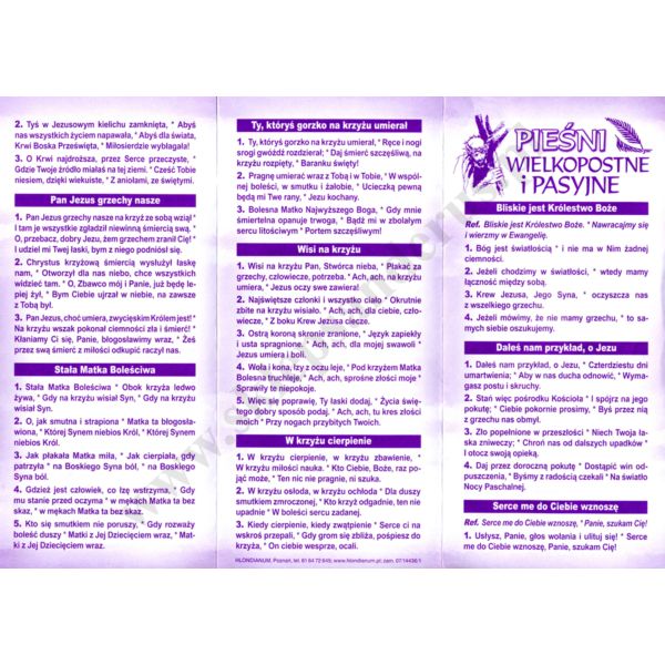 PIEŚNI WIELKOPOSTNE I PASYJNE - folder - 79905