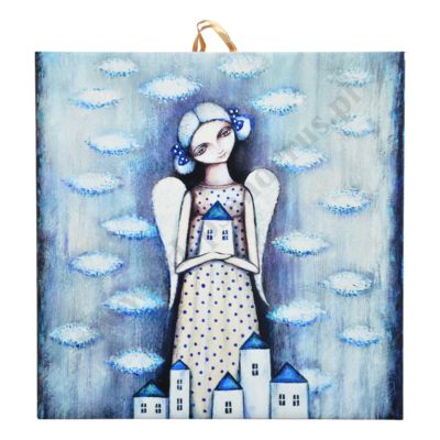 DOM JEST TAM... - obrazek na ceramice 15 x 15 cm - 30841