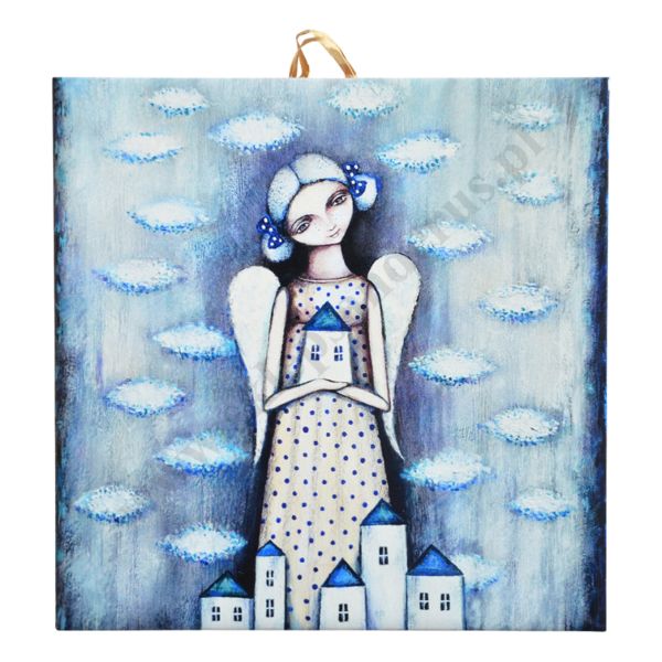 DOM JEST TAM... - obrazek na ceramice 15 x 15 cm - 30841