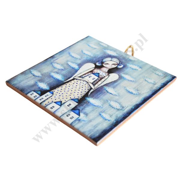 DOM JEST TAM... - obrazek na ceramice 15 x 15 cm - 30841