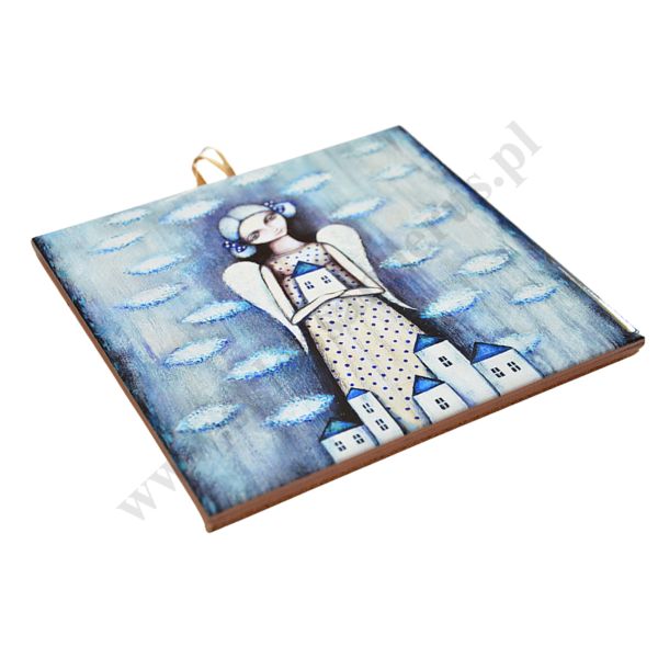 DOM JEST TAM... - obrazek na ceramice 15 x 15 cm - 30841