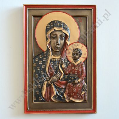 MATKA BOŻA CZĘSTOCHOWSKA - płaskorzeźba 15.5 x 23 cm - 84768
