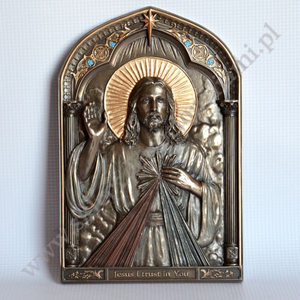 MIŁOSIERDZIE BOŻE - ikona, płaskorzeźba 15 x 22.5 cm - 85430