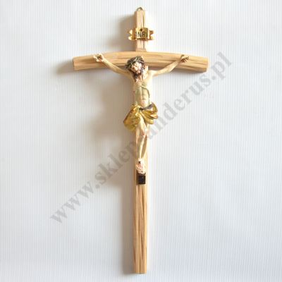 KRZYŻ DREWNIANY - wys. 34.3 cm, szer. 17.7 cm - 74649