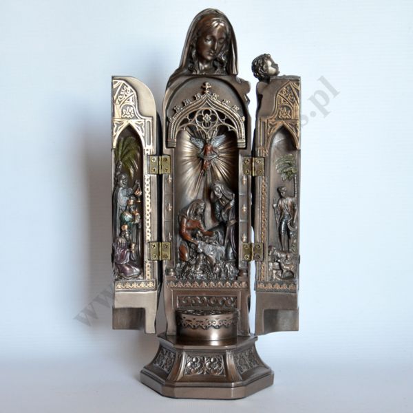 MATKA BOŻA Z DZIECIĄTKIEM - poliptyk wys. 28.5 cm - 74171