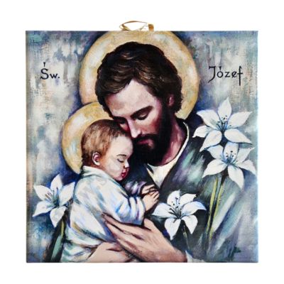 ŚW. JÓZEF - obrazek na ceramice 15 x 15 cm - 45142