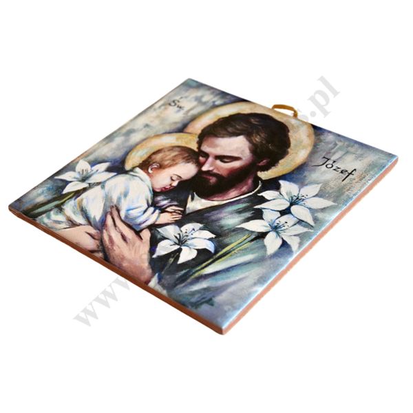 ŚW. JÓZEF - obrazek na ceramice 15 x 15 cm - 45142