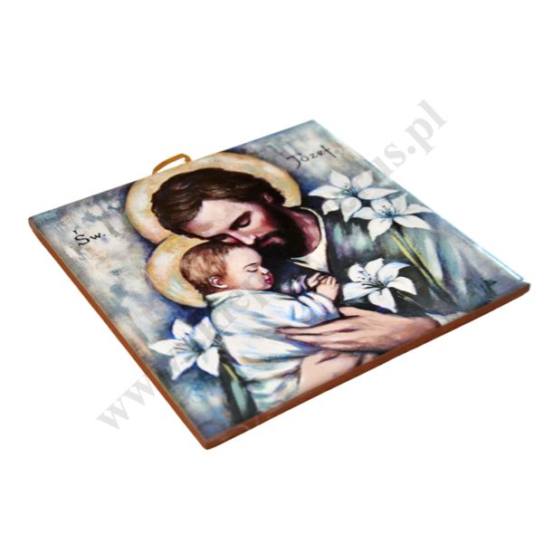 ŚW. JÓZEF - obrazek na ceramice 15 x 15 cm - 45142