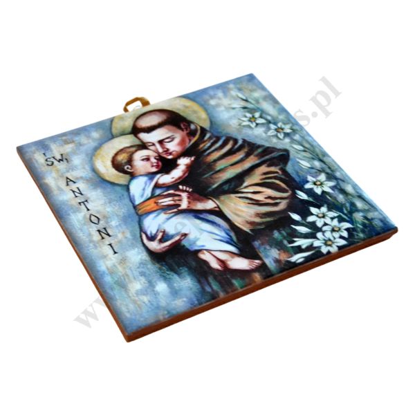 ŚWIĘTY ANTONI - obrazek na ceramice 10 x 10 cm - 45177