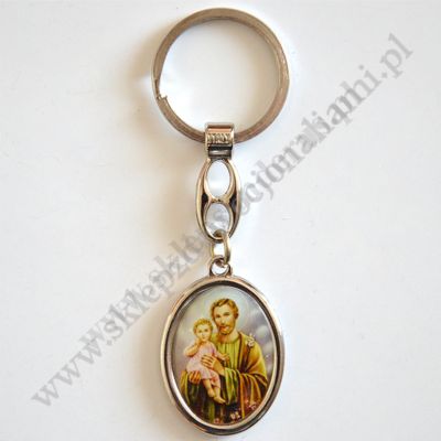 METALOWY BRELOK ZE ŚW. JÓZEFEM I ŚW. KRZYSZTOFEM - 89161