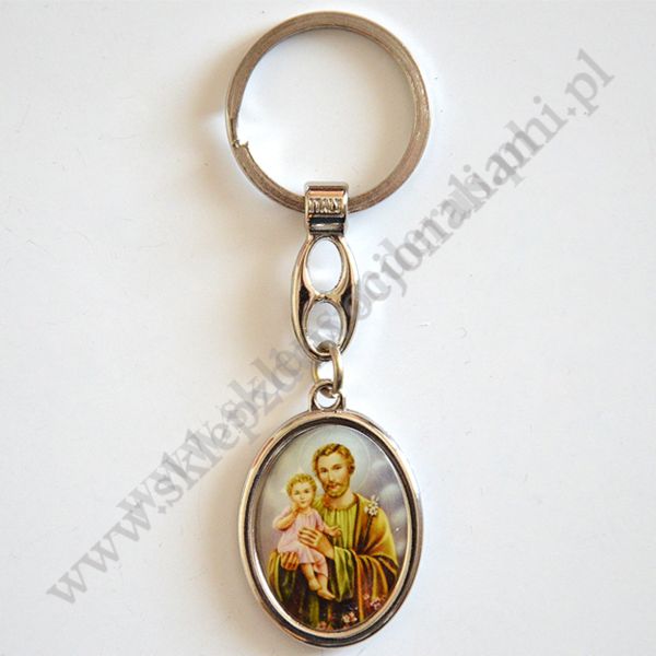 METALOWY BRELOK ZE ŚW. JÓZEFEM I ŚW. KRZYSZTOFEM - 89161