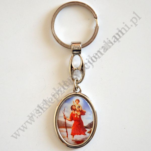 METALOWY BRELOK ZE ŚW. JÓZEFEM I ŚW. KRZYSZTOFEM - 89161