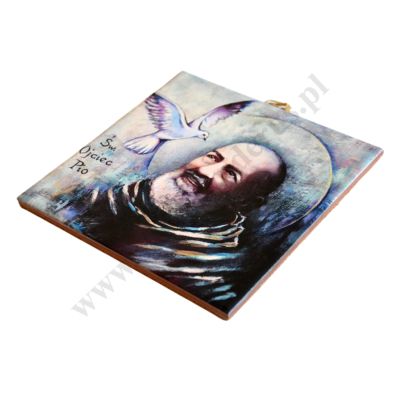 OJCIEC PIO - obrazek na ceramice 15 x 15 cm - 45158