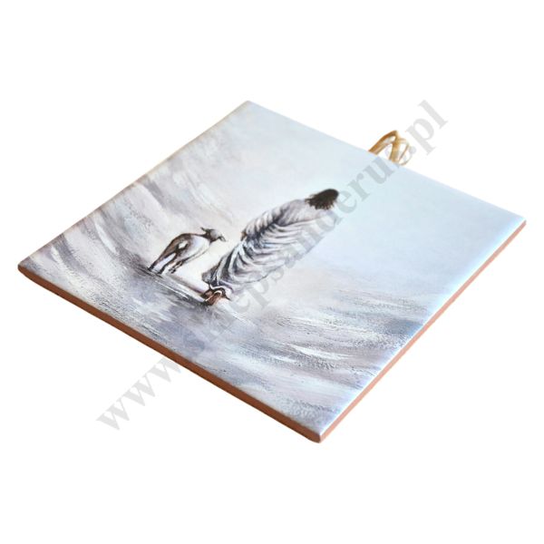 PAN JEZUS Z BARANKIEM - obrazek na ceramice 15 x 15 cm - 45162