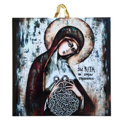 ŚWIĘTA RITA - obrazek na ceramice 10 x 10 cm - 45166