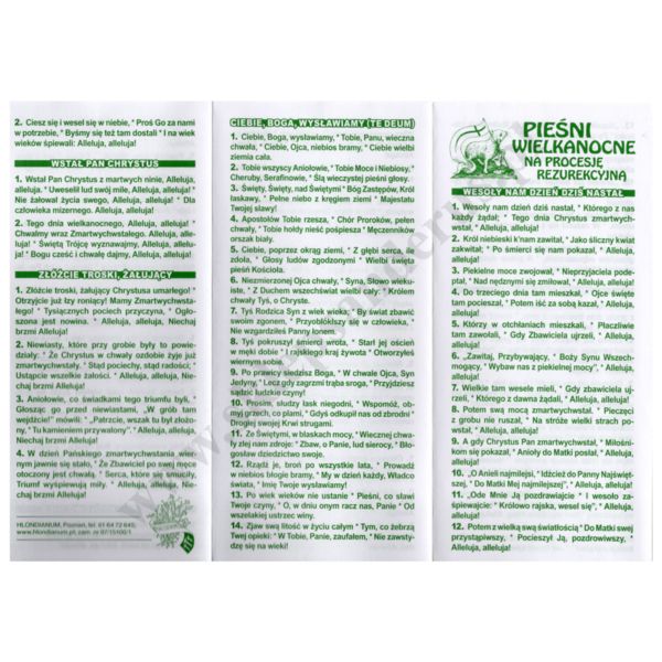 PIEŚNI WIELKANOCNE - folder kpl. 25 szt. - 74377
