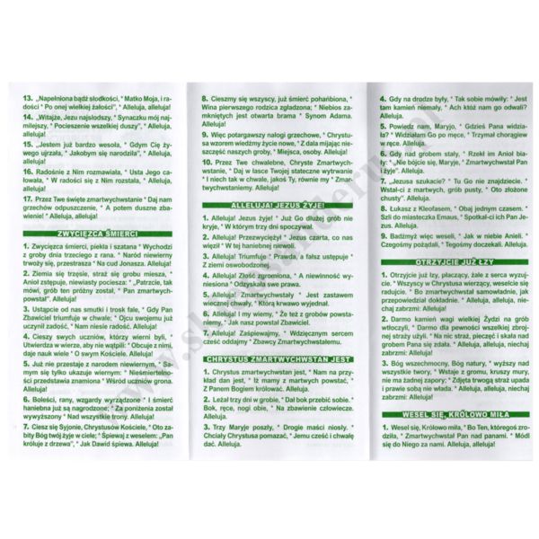 PIEŚNI WIELKANOCNE - folder kpl. 25 szt. - 74377