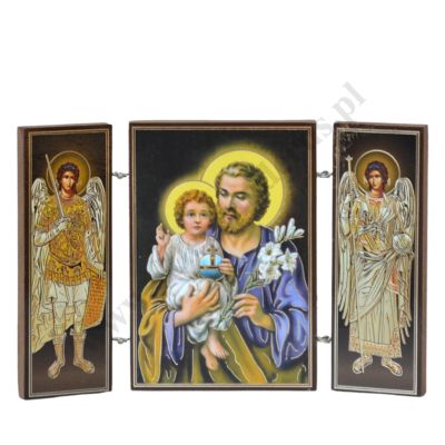 ŚWIĘTY JÓZEF - tryptyk - 12.5 x 8.4 cm - 89668