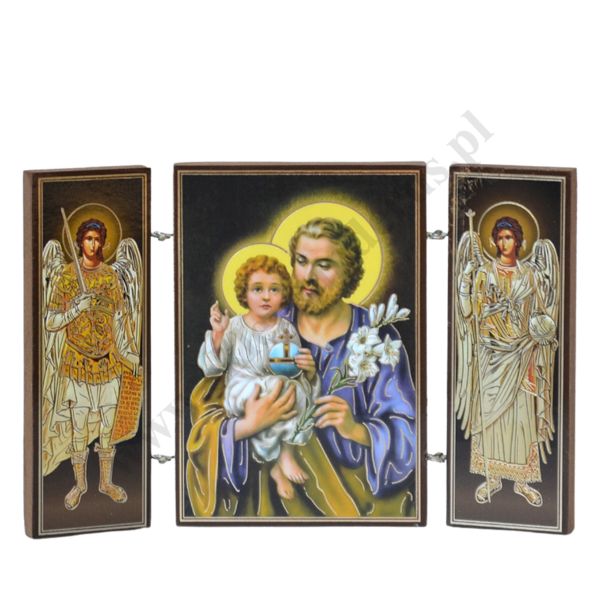 ŚWIĘTY JÓZEF - tryptyk - 12.5 x 8.4 cm - 89668
