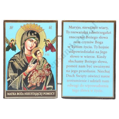 MATKA BOŻA NIEUSTAJĄCEJ POMOCY - dyptyk - 12 x 8.4 cm - 30076