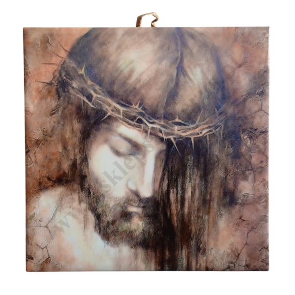 CHRYSTUS UKRZYŻOWANY - obrazek na ceramice 15 x 15 cm - 56494