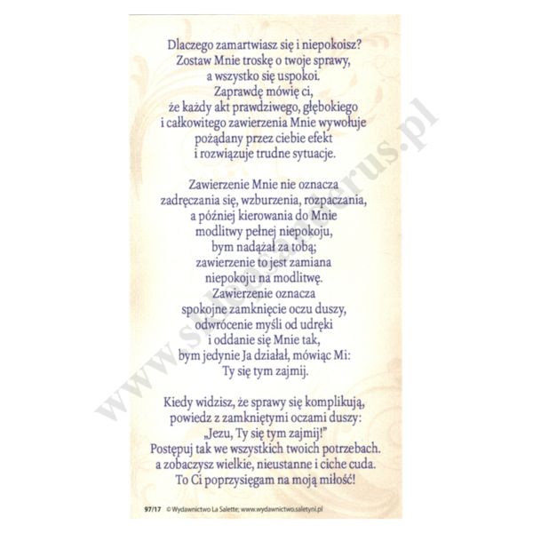 JEZU, TY SIĘ TYM ZAJMIJ - obrazek 7 x 13 cm - paczka 100 szt. - 78937