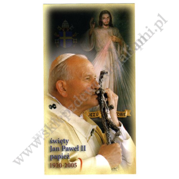 ŚW. JAN PAWEŁ II - obrazek 7 x 13 cm - paczka 100 szt - 51331