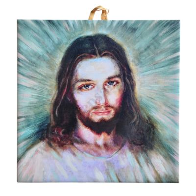 PAN JEZUS MIŁOSIERNY - obrazek na ceramice 10 x 10 cm - 30821