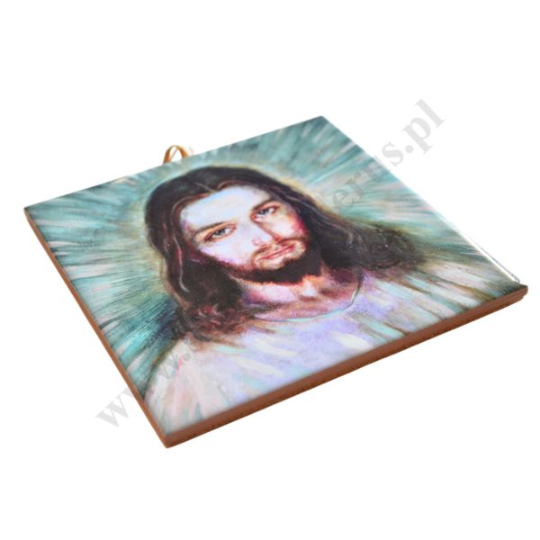 PAN JEZUS MIŁOSIERNY - obrazek na ceramice 10 x 10 cm - 30821