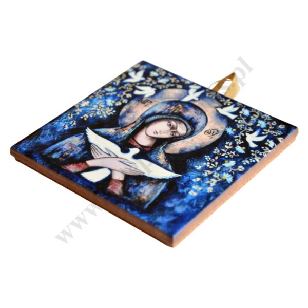 MATKA BOŻA NIOSĄCA DUCHA - obrazek na ceramice 10 x 10 cm - 30820