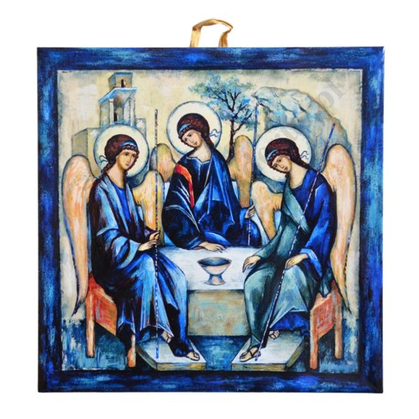 TRÓJCA RUBLOWA - obrazek na ceramice 10 x 10 cm - 30822