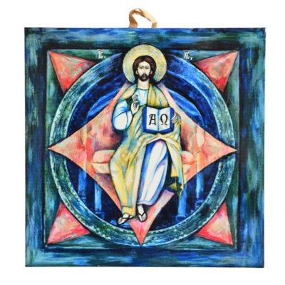 PAN JEZUS PANTOKRATOR - obrazek na ceramice 10 x 10 cm - 30830