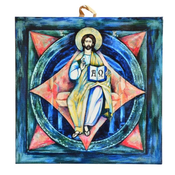 PAN JEZUS PANTOKRATOR - obrazek na ceramice 10 x 10 cm - 30830