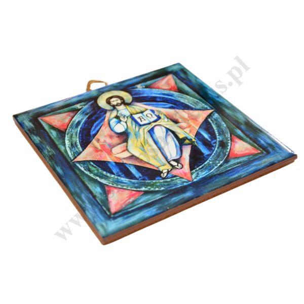 PAN JEZUS PANTOKRATOR - obrazek na ceramice 10 x 10 cm - 30830